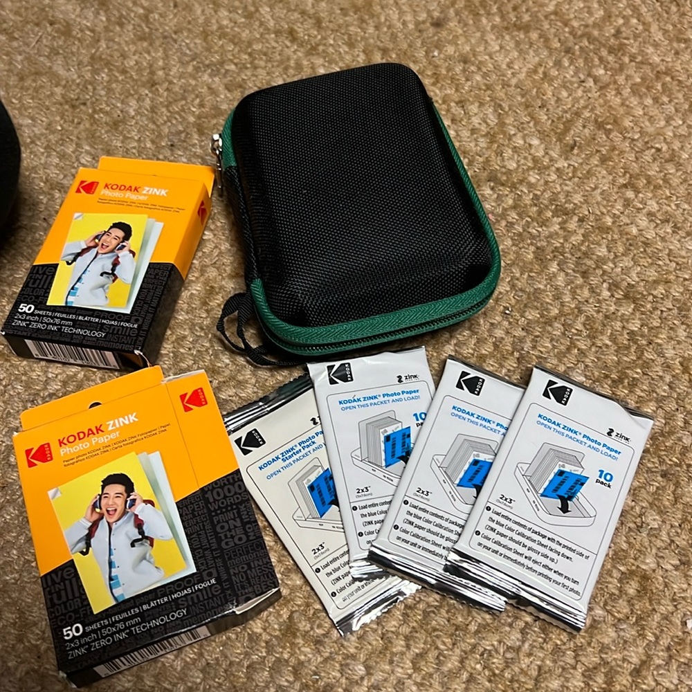 Kodak photo paper and case
